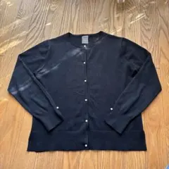 ZARA ブラック パールニットカーディガン