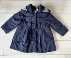 Bebe ネイビー コート　フリル付き　90
