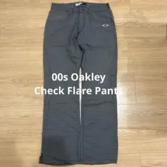 00s OAKLEY オークリー チェック柄 ストレートパンツ　千鳥柄 ゴルフ
