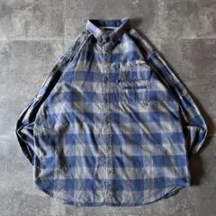 00s Columbia ハンティングシャツ 2XL 青 A510 ネルチェック