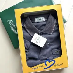 【新品箱付き】Crocodile 長袖ポロシャツ グレー Mサイズ
