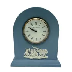 ★WEDGWOOD 置時計　陶器　ブルー 動作未確認