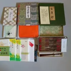 茶道具セット 袱紗 懐紙 扇子 桐竹鳳凰唐草