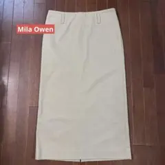 極美品❣️Mila Owen ベージュ タイトロングスカート