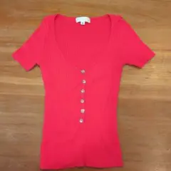 JILL STUART 赤 半袖ニット M