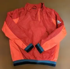 adidas オレンジジャージ 130cm　キッズ　ウインドブレーカー　中綿入