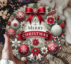 【3枚限り】クリスマス ウェルカムボード飾りやすい15cm