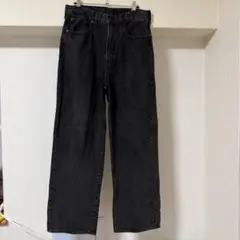 GU メンズ デニムパンツ ブラック 28インチ