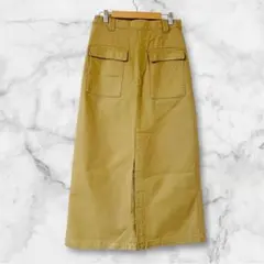 【サマンサモスモスブルー】M ロング丈 タイトスカート ミリタリー カーゴ風