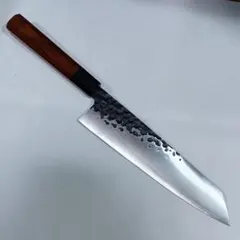 V金10号 黒打ち 墨流し 和牛刀 210mm 包丁 VG10 牛刀 紫檀八角柄