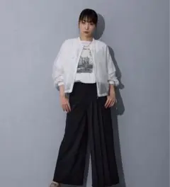 NICOLE whiteシアーブルゾン　ホワイト