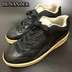 JIL SANDER ジルサンダー レザースニーカー ボア ブラック 39 美品