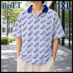 179　ボット BoTT 総柄ロゴ ポロシャツ XL　オーバーサイズのサムネイル
