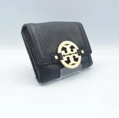 【TORY BURCH（トリーバーチ）】極美品 レザー 三つ折り財布 黒