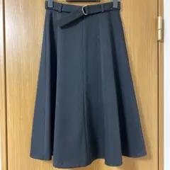 GU フレアーロングスカート　黒　サイズL