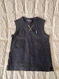 EAST BOY 100 紺 ノースリーブ カットソー 刺繍 ロゴ 子供服 通園