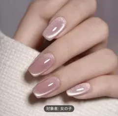新品 ネイルチップ 24枚 ピンク ラメ スクエア 付け爪 ジェルネイル風