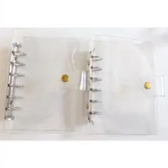 クーリア クリア とうめいシールバインダー 6穴シール帳 ラメ