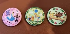 ディズニー　刺繍缶バッチ　ビスケット