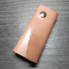 一枚革国産サドルレザー三連キーケース　キーホルダーブラウン01