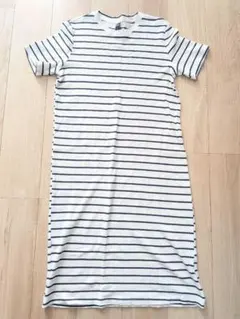 Dazy ストライプ 半袖ひざ丈ワンピース