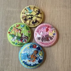 ディズニー刺繍缶バッジ　4種類