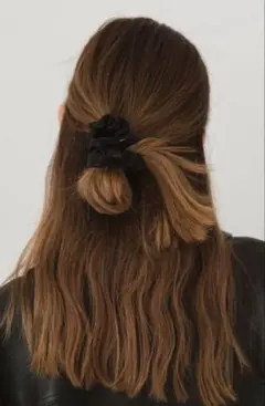 LETICIA レチシア レザー シュシュ ブラック