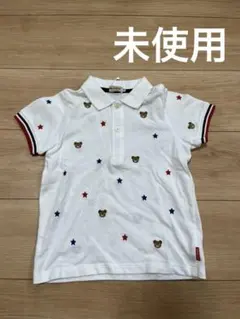 未使用　タグなし新品　ミキハウス ポロシャツ ホワイト 110 半袖　Tシャツ
