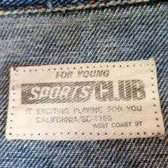 SPORTS CLUB デニムジャケットライトブルー厚手でＬサイズ