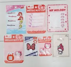 サンリオ＆ディズニー♡ネームラベル 名札アップリケ ワッペン 7点セット