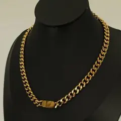 ヴィンテージ　ゴールド　喜平　チェーン　ネックレス　シンプル　7mm