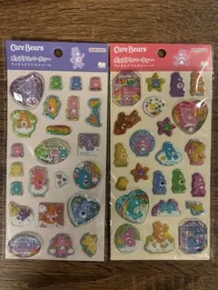 【正規品】匿名配送ケアベアポップデコパーティラメきらクリスタルシール2種セット