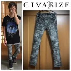 【CIVARIZE】ケミカル加工ペンキ散らしスキニーデニム V系 お兄系 Y2Kのサムネイル