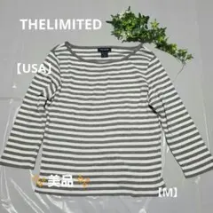 THE LIMITED ✨未使用✨ストライプ柄七分袖Tシャツ【Ｍ】【USA】