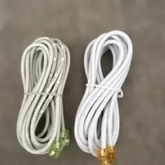 新品未使用 2本モジュラーケーブル ホワイト