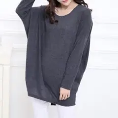 Coo+i バックスリットドルマンカットソー
