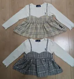 EASTBOY　チェック柄チュニック 100cm　双子