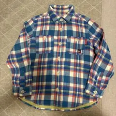 ミキハウス ダブルB 長袖シャツ 110cm チェック柄