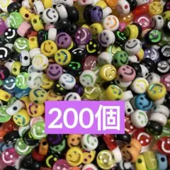 アクリルビーズ ニコちゃん 7mm 200個
