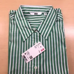 ④コットンストライプシャツ、新品タグ付、きれい色のサムネイル