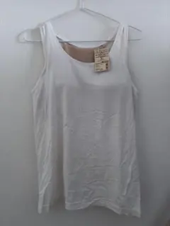 無印良品 カップ付きタンクトップ ホワイトXL