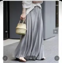 Plage Fiblil フィブリルロングスカート　グレー38