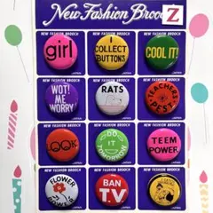 昭和レトロバッジ お魚シリーズ12個 セット ハート型べースバッジ 台紙