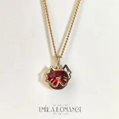 お買い得品！ 赤色 猫ちゃん ネックレス★ ハンドメイド