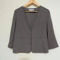 NBB　グレー ノーカラージャケット L