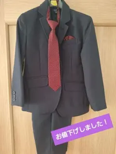 キッズ スーツ ネイビー ネクタイ付き