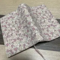 ブックカバー　ハンドメイド　チューリップ　ピンク