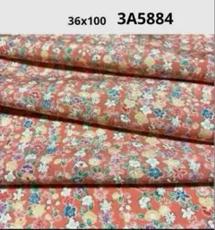 3A-5884着物生地　和柄　和布　正絹　 36x100 1枚