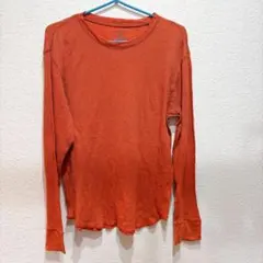 Gap ワッフル クルーネック カットソー オレンジ M