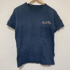 ネイビーTシャツ 【S】ネイビー ポケット付き 古着 ヴィンテージ 夏服